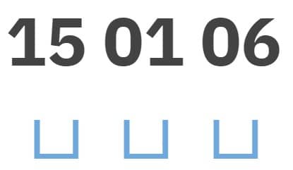 Il codice CER 15 01 06 con le tre coppie di cifre evidenziate da parentesi